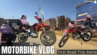 My first moto vlog trip alone chautara to ktm 😱 accident #contentcreator #motovlog 