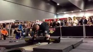 Eddie Hall strongman 190kg log press at at Arnold Classic Australia 2015