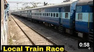 Mumbai Local train vs KYN WDG 3A With 16351 Mumbai CSMT - Nagercoil Express | IRFCA 2016