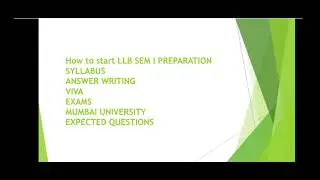 LLB SEM I | MUMBAI UNIVERSITY | 3 YEARS LLB |#llb #3yearlaw #sem1 #law