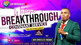 SUNDAY BREAKTHROUGH COVENANT SERVICE || WITH APOSTLE MALIK FIREMAN || 26-05-2024