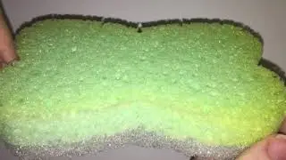 Natural bath sponge dry ripping&scratching Asmr