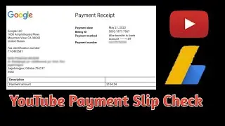 How To Check YouTube Payment Slip || Google Adsense Payment Receipt