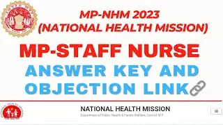 MP-NHM STAFF NURSE 2023।। ANSWER KEY।।MP NHM।।#mpnhm#nhm #answer #youtube