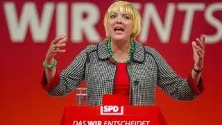 Claudia Roth beim SPD-Parteitag: 