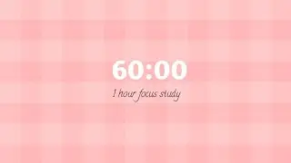 💗 Cute Pink Study Timer ⏰ | 1 Hour Focus Session @LioraVoss 