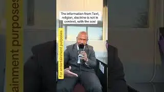 The information from text, religion, doctrine, is not in context with the soul 