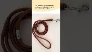 🤎 Rolled Leather Brown Dog Leash #calidog