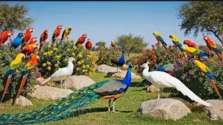 peacock bird, the indian peafowl, most clear sounds 4k different videos & mor peacock dance