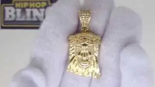 Gold Micro Jesus | Canary Lab Made Diamonds | Bling Bling Jewelry