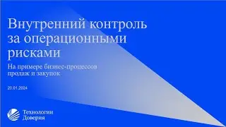 Вебинар Академии ТеДо &laquo;Внутренний контроль за операционными рисками&raquo;