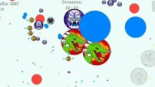 SOLO GAMEPLAY IN AGAR.IO MOBILE  \ Cyka Kris / not bad moments