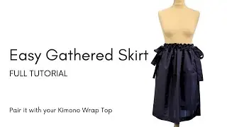 The VIRAL Gathered Skirt! Easy Japanese Chic | Sewing Tutorial (with Pockets). Easiest Skirt EVER!