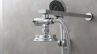 Tecmolog Brass G1/2'' Shower Diverter with Shut Off Valve T-Valve to Fixed Shower Head