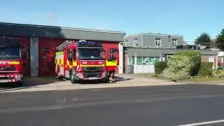 Suffolk Fire and Rescue Service - Melford P3 turns out from Sudbury Fire Station - 23.09.2021