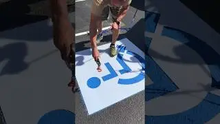 G-FORCE Handicapped Parking Stall Symbol Installation