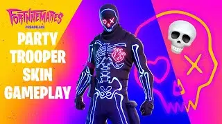 FORTNITE PARTY TROOPER SKIN GAMEPLAY - PARTY TROOPER SKIN IN ITEM SHOP - FORTNITEMARES