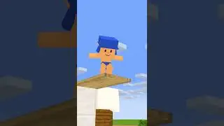 POCOYO VA A LA PISCINA 2 #shorts #minecraft  #smilingcritters #sprunki #poppyplaytime4