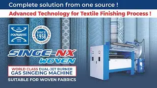 SInge-NX Ultimate Dual Jet Gas Burner Singeing Machine for Woven, Wool, Denim, & Technical Textiles