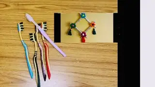 waste toothbrush craft waste material best reuse idea beautiful wall hanging