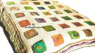 How to make a Granny square blanket - Tutorial #crochet #crochetblanket by BeeBagDesigns