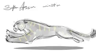 TVPaint test classic animation tiger run #animation #classic #tiger #run #wip