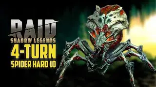 🚨 4-TURN SPIDER 10 HARD 100% CONSISTENT SPEED FARM! | RAID: SHADOW LEGENDS