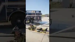 That&rsquo;s one fast moving firefighter! #water #hose #firefighter
