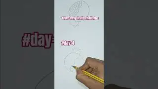 10sec Easy fruits drawing challenge #art #drawing #artist #series #shorts #day4 #10secchallenge