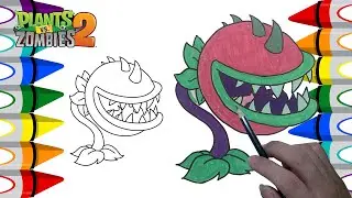 How To Color Chomper - Coloring Pages | Plant vs. Zombies 2