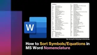 Sort Nomenclature List With Symbols Automatically in MS Word ! Very Useful Tip (Guaranteed)