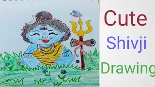 Cutest ever Shivji Drawing l How to draw cute shivji