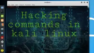 kali linux hacking commands.