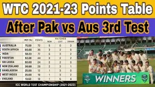 ICC WTC 2021-23 Latest Points Table 25 March 2022 | After pak vs aus test series 2022