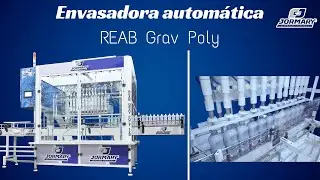 Envasadora autom&aacute;tica Reab Grav Poly para produtos espumosos