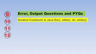 Output and other Short Questions Practice | Iterative Constructs in Java ICSE/ISC | Java