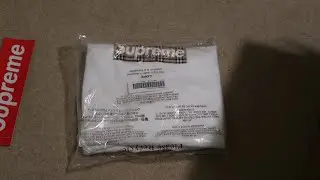 SUPREME X BURBERRY BOX LOGO TEE WHITE PICKUP/UNBOXING