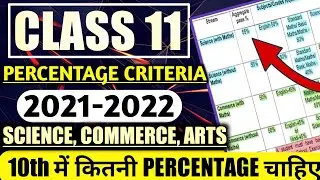 New Percentage Criteria For Stream Selection in Class 11 | Cbse 2021-2022