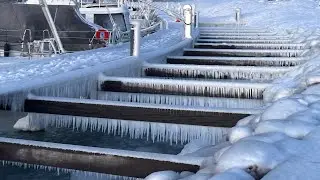 Frosten har fat i Kerteminde Havn🥶🥶🥶