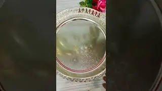 German silver Tray with fine carving🦚🪷🐚🏡