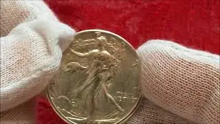 LIVE OPENING OF APMEX ROLL OF VALUABLE AU WALKING LIBERTY HALF DOLLARS WE FIND A RARE VARIETY TOO!!