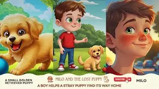 Milo and the Lost Puppy : A Boy helps A Stray Puppy Find Its Way Home #moralstories #wisdom #kid