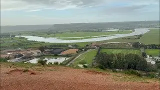 امطار الخير بالمغرب اليوم  بين الرباط سلا الولجة من اجمل مناظر طبيعية بي المغرب اليرم