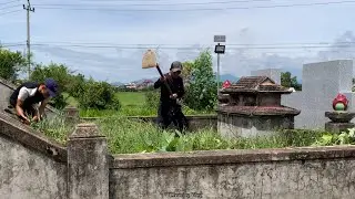 Cleaning the grave of a couple who passed away 40 years ago -P2