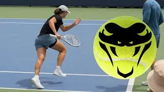Iga Swiatek INTENSE Warmup and Short Court Practice