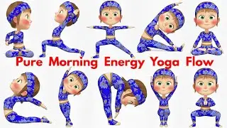 The Best Morning Yoga Exercise for Kids to Wake Up Happy | Pure Morning Energy Yoga Flow