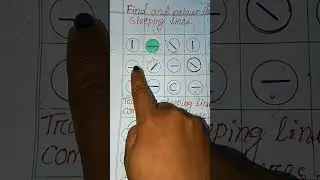 Sleeping lines Worksheet|| Nursery Pattern Writing class || Easy to learn || CBSE School||