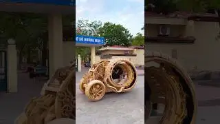 Crazy DIY Wooden Car! 😍 #cars #diy #wooden