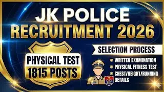 JKSSB-JKP Constable Physical Fitness Test 2026 Details || Chest Height Running || Selection Process