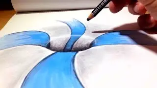 How to draw a Simple 3D Hole - Trick Art
